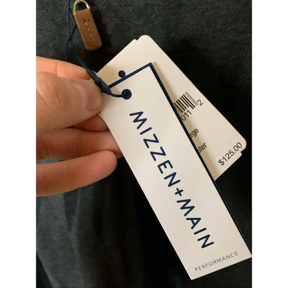 Mizzen and Main Wooster 1/4 zip pullover gray sweater men's size large NEW - Picture 4 of 6